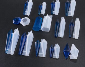13pcs/Set Pendulum Silicone Mold-Pendulum Crystal Resin Mold-Crystal Pendulum Pendant Mold-Crystal Cluster Casting Mold-Jewelry Making Mold
