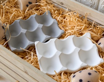 Molde de silicona para guardar huevos, molde de resina para guardar huevos, molde para decoración del hogar, molde para bandeja de huevos de cemento Jesmonite, molde para manualidades de resina epoxi