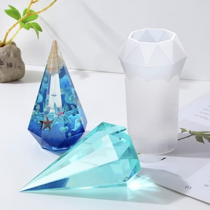 Sharp cone resin mold-cone ring holder mold-Shiny cone silicone mold-cone candle mold-silicone candle mold-epoxy resin cone mold