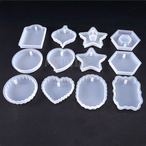 Irregular silicone pendant mold-Silicone mold for resin pendant making-Jewelry pendant resin molds-Round/rectangle Silicon necklace mold