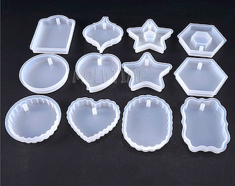 Irregular silicone pendant mold-Silicone mold for resin pendant making-Jewelry pendant resin molds-Round/rectangle Silicon necklace mold