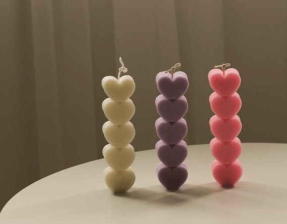 New Love candle mold-silicone candle mold-fashion cylinder candle mold-heart cylinder candle mold-home scented candle mold