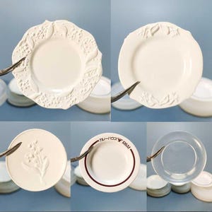 Embossed plate silicone mold-miniature dinner plate resin mold-mini carved flower plate mold-miniature dish mold-Mini food play model mold