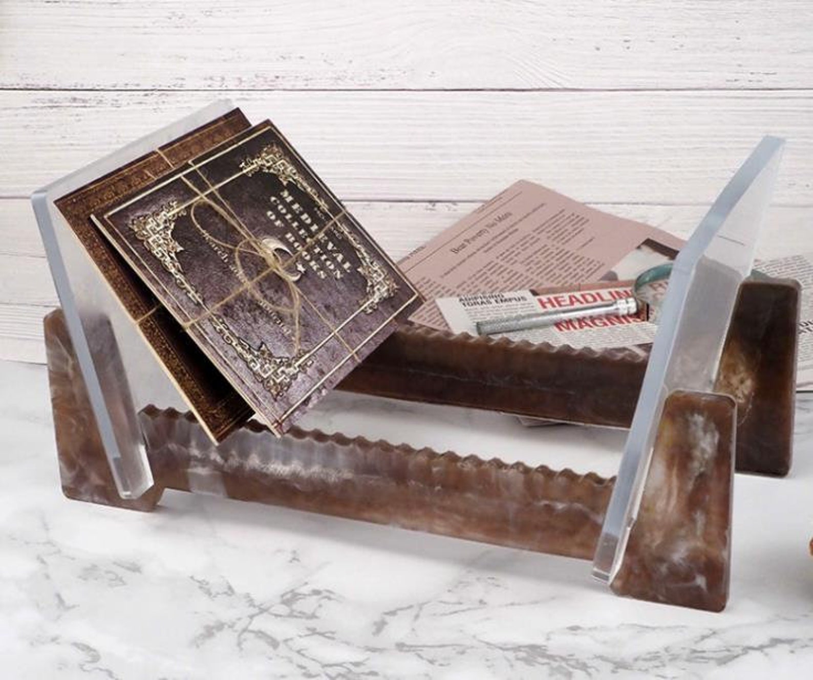 Book Shelf Resin Mold Dvds Storage Shelf Mold Desktop Etsy