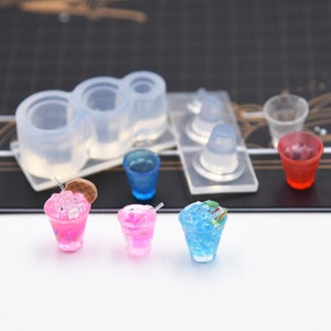 Mini Glass Cup Silicone Mold-Miniature Tea Cup Resin Mold-Food Play Lce Cream Cup Mold-Dollhouse Miniature Cup Mold-UV Resin Art Mold
