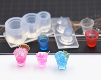 Mini Glass Cup Silicone Mold-Miniature Tea Cup Resin Mold-Food Play Lce Cream Cup Mold-Dollhouse Miniature Cup Mold-UV Resin Art Mold