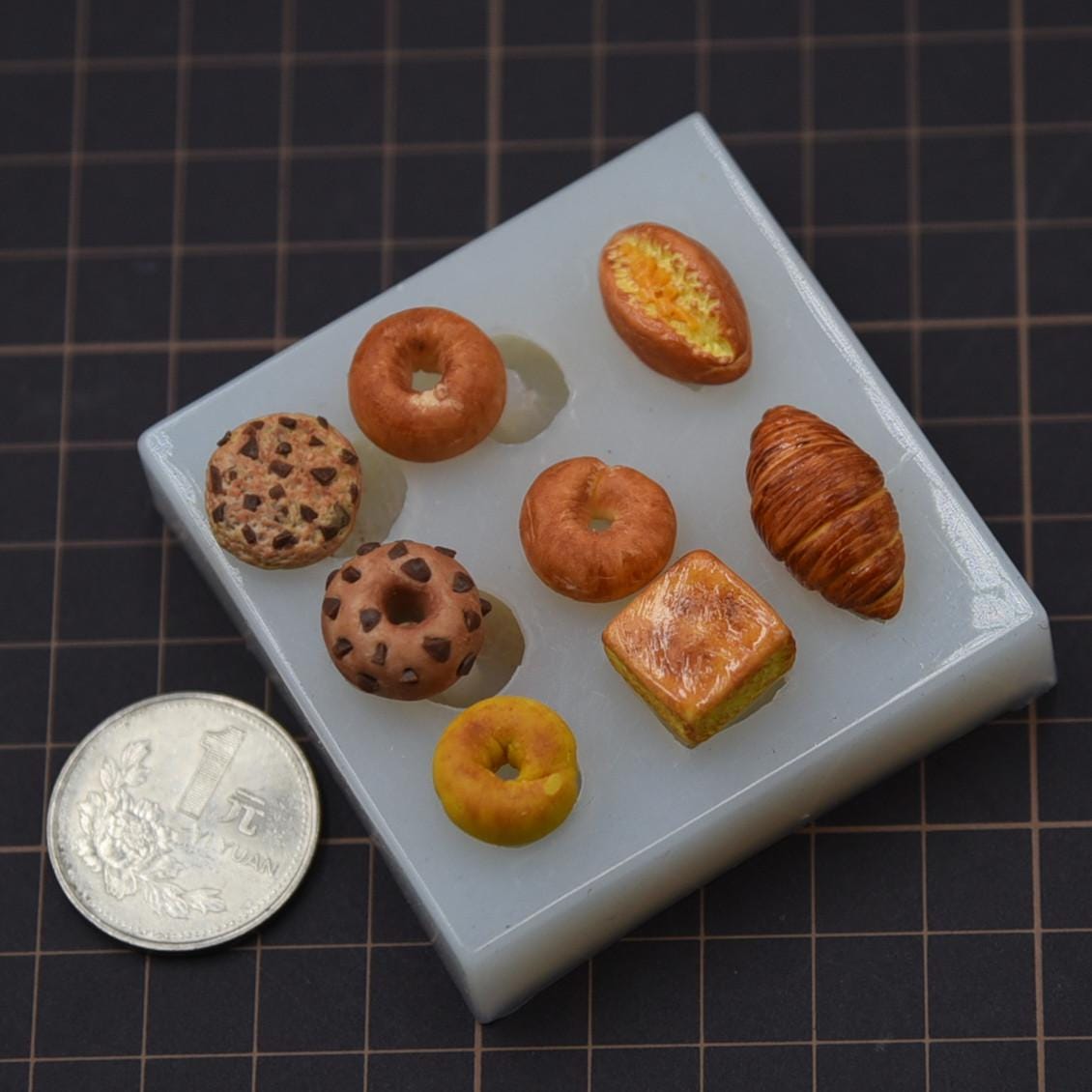 Miniature Bread Silicone Mold-mini Croissant Resin Mold-miniature ...