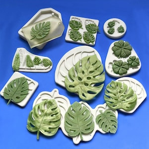 8 Styles turtle leaf silicone mold-Four leaf clover resin mold-Creative leaf pendant mold-Leaf plaster mold-Leaf chocolate mold-Fondant mold