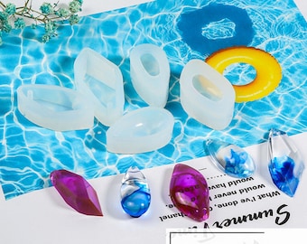 Tropfen Anhänger Silikonform Cabochon Diamant Silikonform für Resin mit Hängeloch - Anhänger Harz Silikonformen für Schmuck