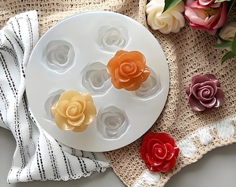 Beautiful Rose Flower Mold-3D Rose Earrings Resin Mold-Silicone Rose Decoration Mold-Rose Jewelry Making Mold-Epoxy Resin Art Mold
