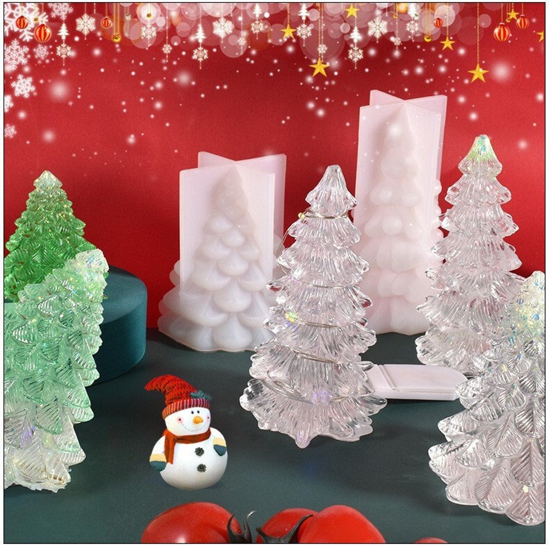 Comprar Herramientas Árbol de Navidad Copo de nieve Moldes de resina epoxi  Molde de resina de cristal Molde de silicona Adorno de Navidad