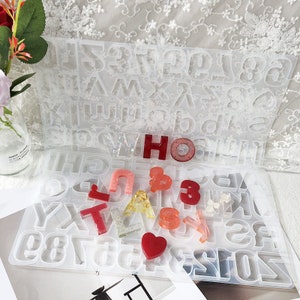 Alphabet Letter Silicone Mold-Lowercase Letter Resin Mold-Letter Number Mold-Letter Jewelry Charms Mold-Epoxy Resin Craft Mold