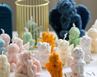 5 styles Angel Candle mold-Little Angel Candle Silicone Mold-DIY Scented Candle Mould-Epoxy Resin/Cement/Ice Cube/Plaster Angle mold