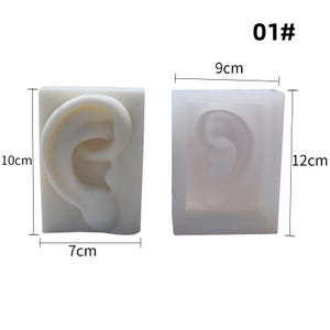 Face Organs Silicone Mold-Five Senses Candle Mold-Eyes/Mouth/Nose/Ears/Soap Mold-DIY Square Organ Soap making Mold image 6