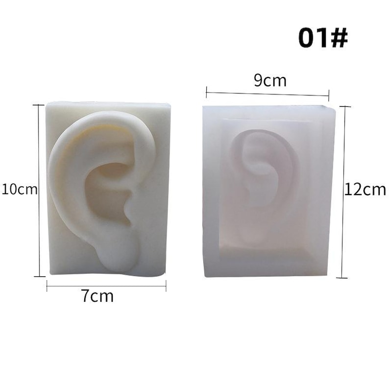 Face Organs Silicone Mold-Five Senses Candle Mold-Eyes/Mouth/Nose/Ears/Soap Mold-DIY Square Organ Soap making Mold image 6