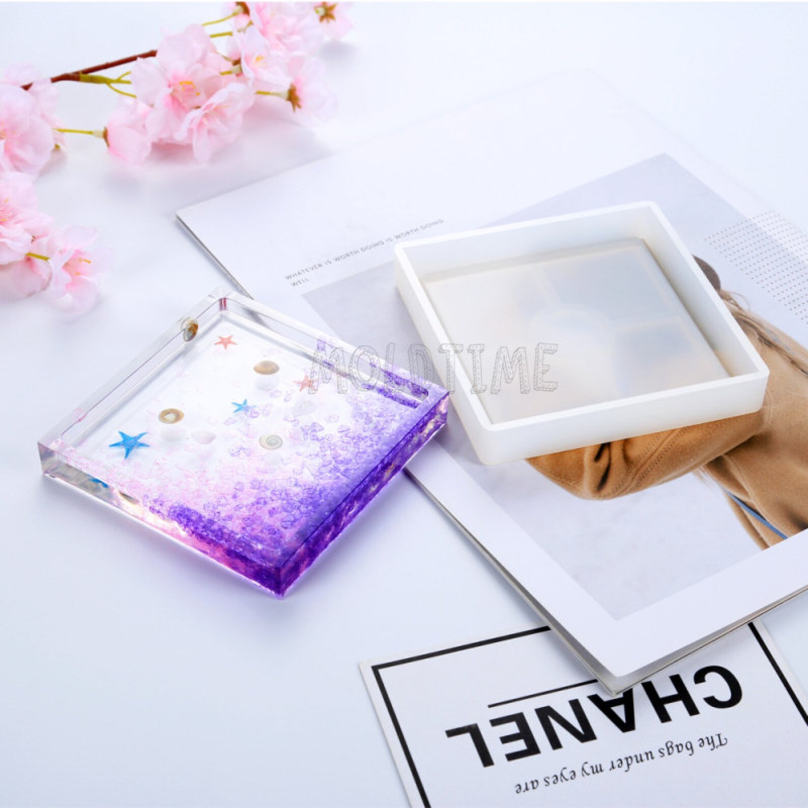 Round/square Silicone Coaster Moldsilicone Mold for Resin Etsy