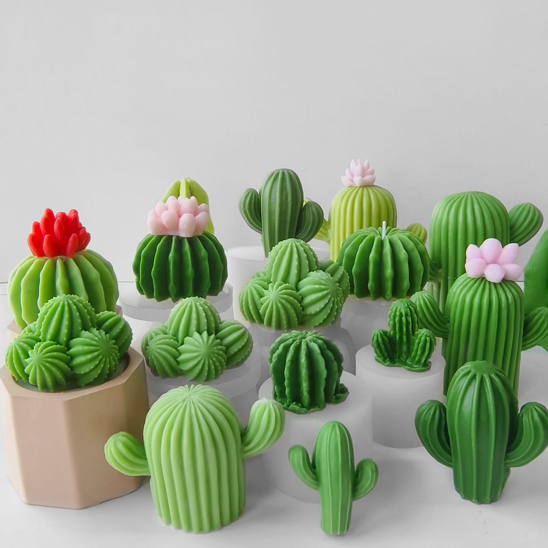 15 Styles Cactus Silicone Candle Mold-3d Cactus Ball Candle Mold-cactus  Plant Candle Mold-scented Plaster Cactus Mold-soy Candle Mold - Etsy