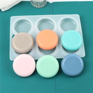6 Kinds Round Soap Silicone Mold-Circle Soap Mold-Round Mousse/Cake/Chocolate Mold-Handmade Soap Mold-Aroma Candle Soap Mold