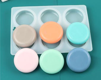 6 Kinds Round Soap Silicone Mold-Circle Soap Mold-Round Mousse/Cake/Chocolate Mold-Handmade Soap Mold-Aroma Candle Soap Mold