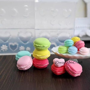 Mini macaron silikonform - Miniatyrkakhartsformar - Matlek söt gräddform - Efterrättskakform - UV-hartsform - Epoxihartskonstform