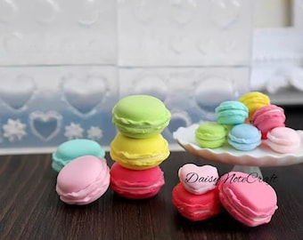 Mini macaron silicone mold-Miniature cookie resin molds-Food play sweet cream mold-Dessert cookie mold-Uv resin mold-Epoxy resin art mold