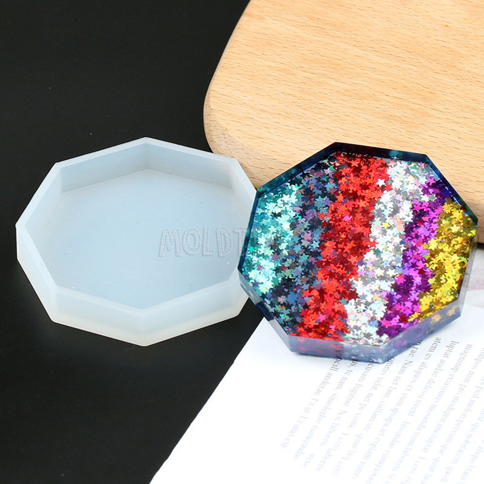 Hexagon Silicone Coaster Moldsilicone Mold for Resin Etsy UK