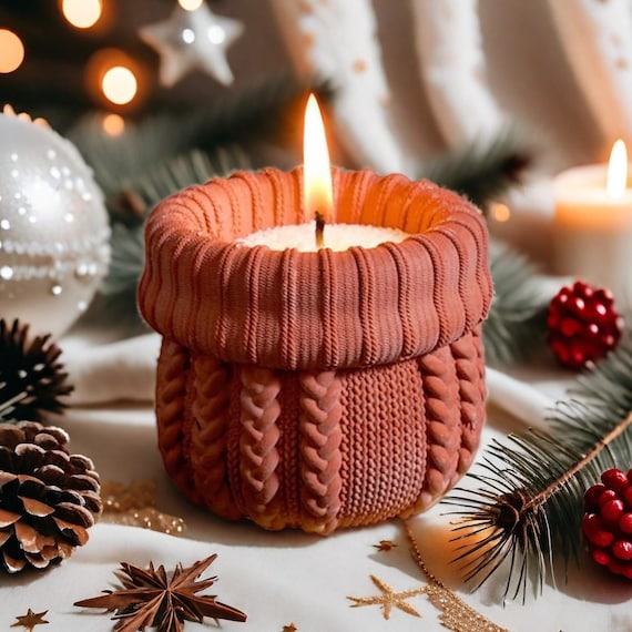Knit Sweater Candle Jar Mold,candle Box Mold,container Plaster