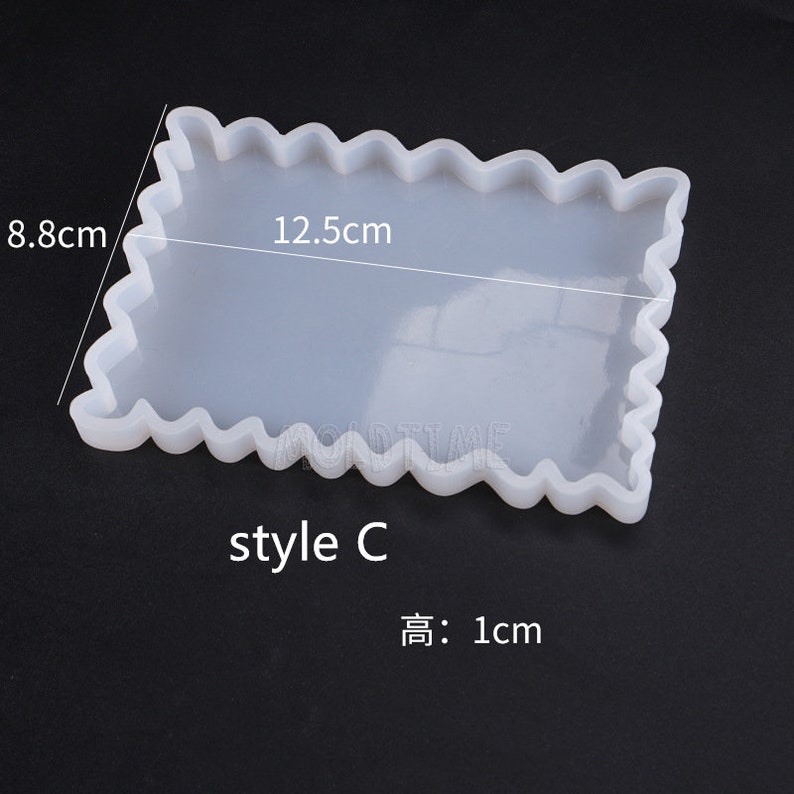 Wavy edge silicone coaster moldSquare Silicone mold for Etsy