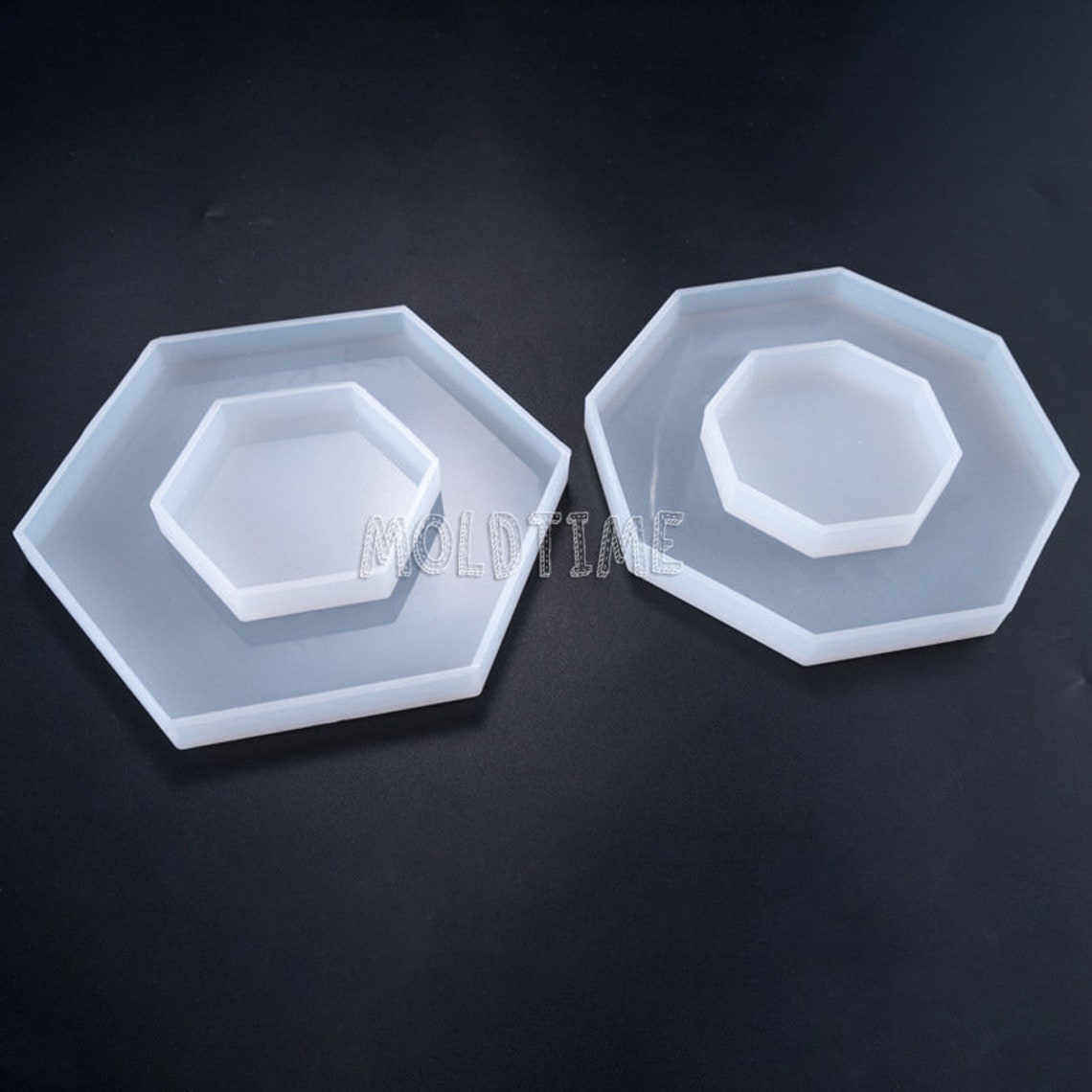Hexagon Silicone Coaster Moldsilicone Mold for Resin Coaster Etsy