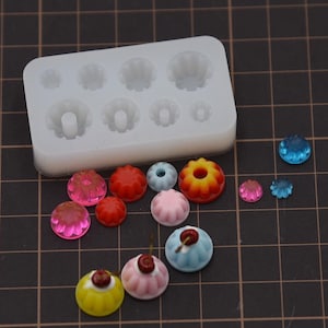 Miniature Pudding Silicone Mold-Mini Pudding Jelly Resin Mold-Pudding Polymer Clay Mold-DIY Dollhouse Food Mold-Pudding UV Resin Art Mold