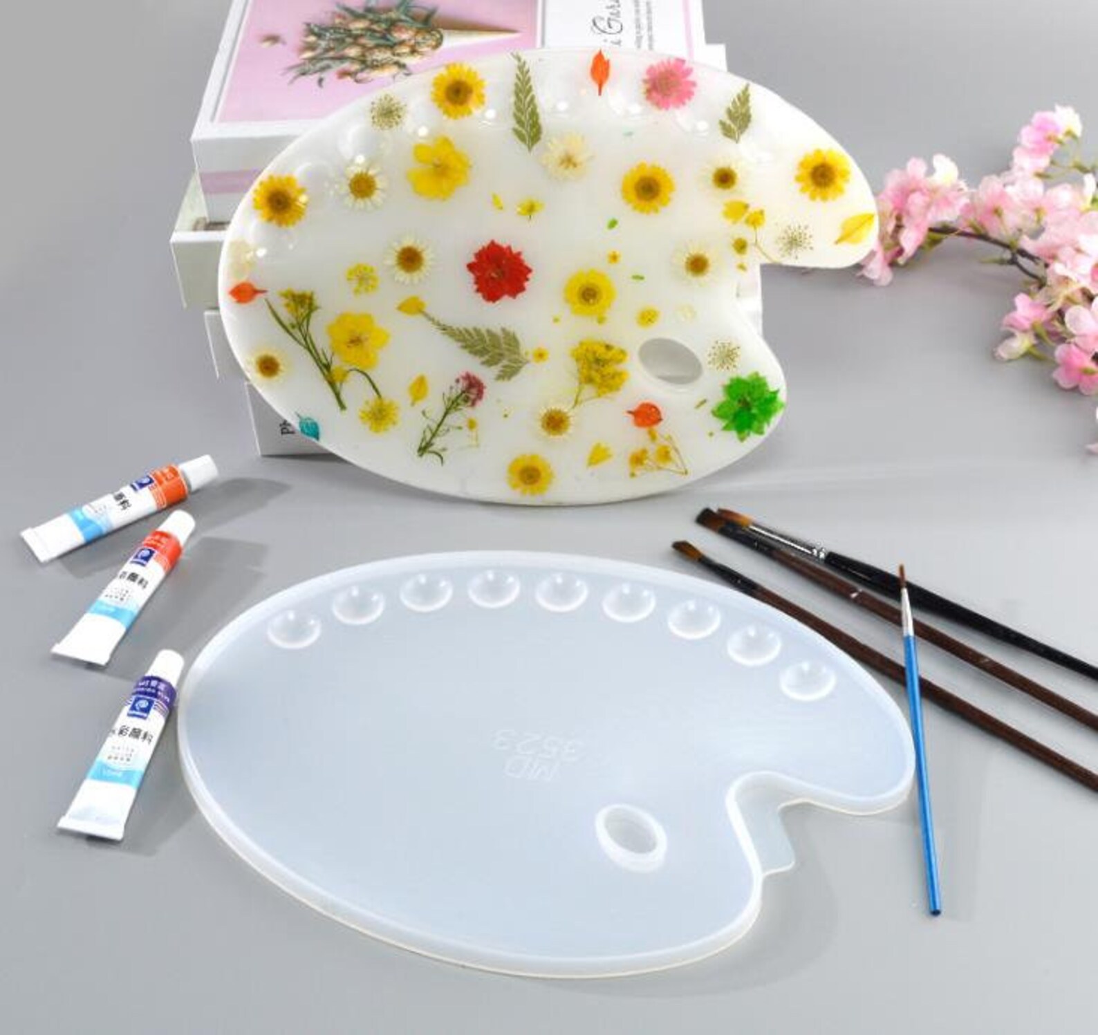 Paint Palette Resin Mold Silicone Mold for Resin Palette Etsy