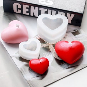 Large & small Heart Shaped Resin Mold-Heart Candle Mold-Love Heart Silicone Mold-Heart Shaped Soap Mold-Decorative Epoxy Mold