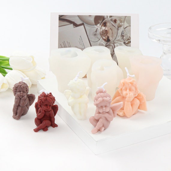 1pc Angel Shape Silicone Molds Aroma Plaster Candle Mold Candles Making  Supplies
