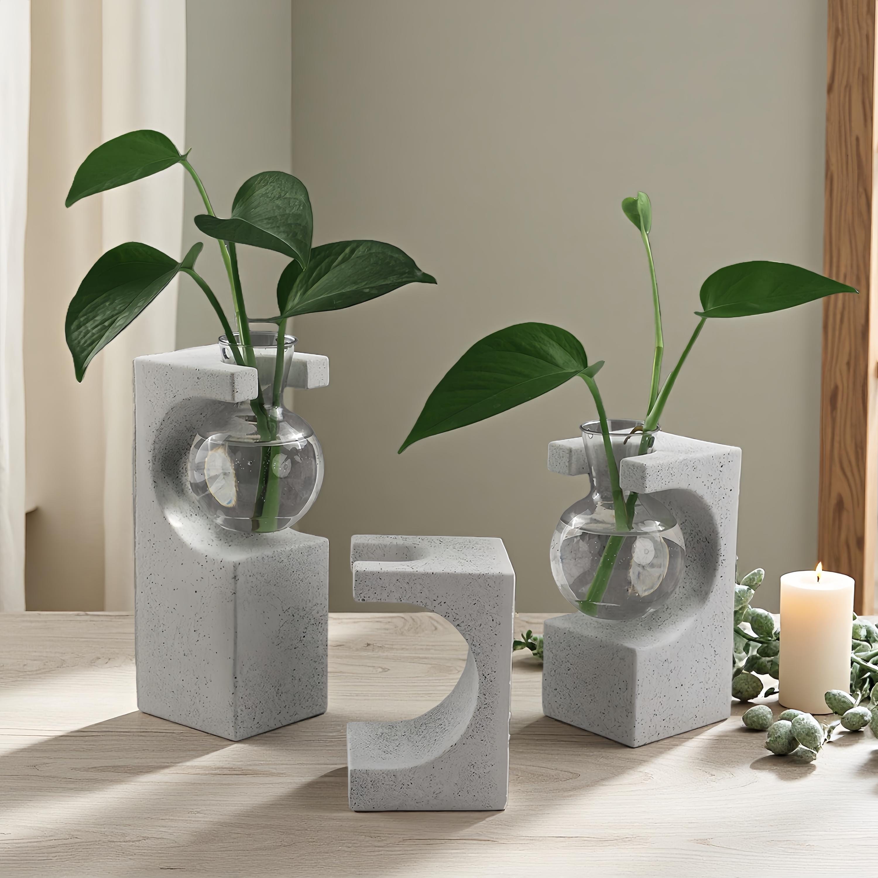 Geometry Pot Rectangular Flower Pot Silicone Mold-test Tube Vase Resin Mold-geometry ...