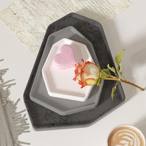 Geometry tray silicone mold-Irregular tray concrete mold-gypsum/cement candle tray mold- resin storage tray mold-silicone jewelry tray mold