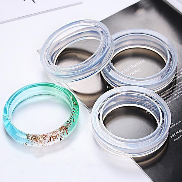 Moules à bracelet en silicone de grande taille - Moule à bracelet transparent haut - - Moule à bijoux en résine - Moule à bracelet en silicone - Moule à bracelet en résine