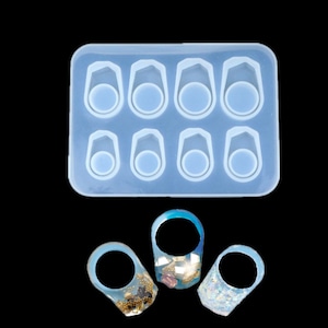 Faceted Crystal Ring Mold-Ring Silicone Mold- Resin Ring Mold, Jewelry Mold For Ring, 16mm-23mm ring mold