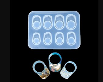 Faceted Crystal Ring Mold-Ring Silicone Mold- Resin Ring Mold, Jewelry Mold For Ring, 16mm-23mm ring mold
