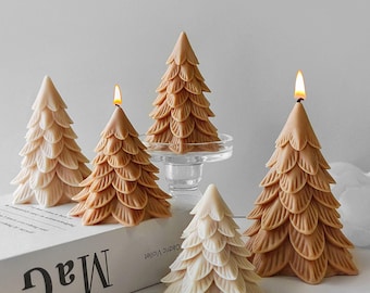 Stampo in silicone per albero di Natale - Stampo in silicone per candele a forma di albero di pino - Stampo per decorazioni per albero di Natale/cemento/resina in gesso - Stampo per decorazioni fai da te per albero di Natale