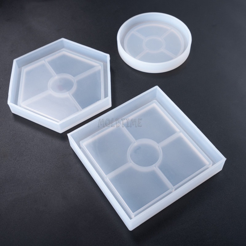 Round/square Silicone Coaster Moldsilicone Mold for Resin Etsy