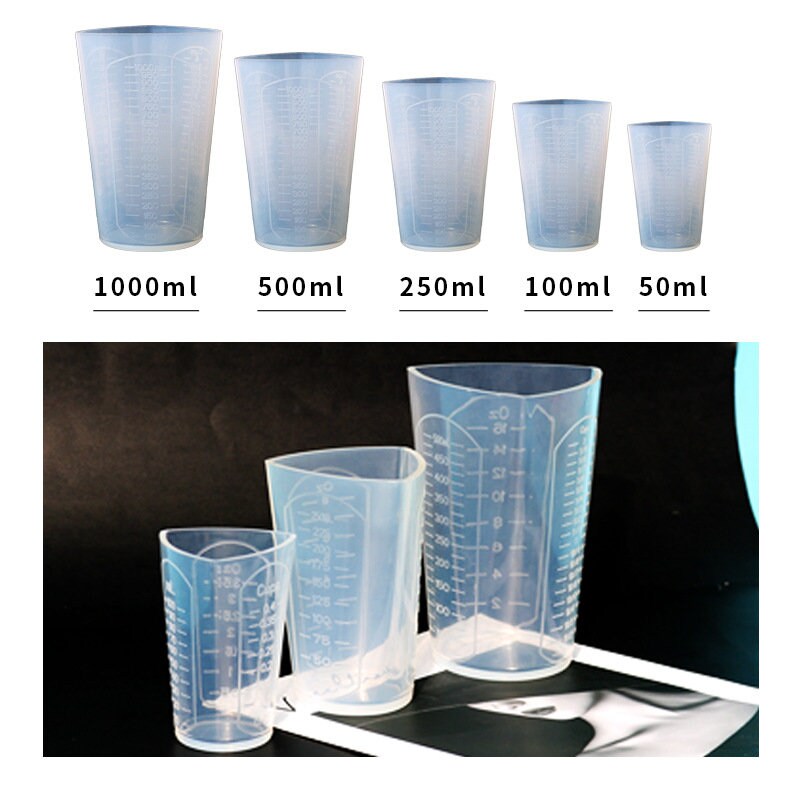 36 Pieces Silicone Resin Mixing Cups Kit- 100ml Silicone Measuring Cups,  Silicone Mixing Cups, Transfer Pipettes, Finger Cots, Silicone Stir Stick  and