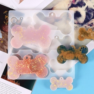 Large Dog Bone Tag Silicone Mold-Dog Bone Pendant Resin Mold-Bone Keychain Resin Mold-Bone bag pendant Mold-Epoxy Resin Art Mold for Jewelry