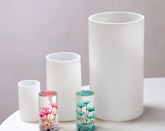 Cylindrical Silicone Mold-Large Cylinder Resin Mold-Epoxy Resin Flower Specimen Mold-Aroma Candle Soap Mold-Cylindrical Resin Lamp Mold