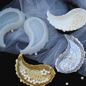 Angel Wings Silicone Mold, Wings Jewelry Plate Mold, Jewelry Storage Dish Mold, Resin Mold for Jewelry Earrings Holder
