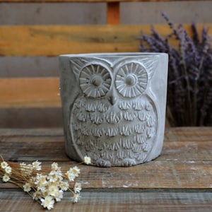 Owl&Hedgehog Cement Succulent Flower Pot Silicone Mold Gypsum Flower Pot Mold