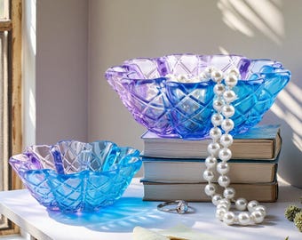 Molde de silicona para cuenco de gofre - Molde de resina para bandeja de joyería ondulada - Molde de yeso para vela Jesmonite - Molde de fundición DIY para cuenco de gofre