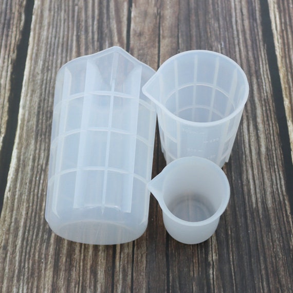 10 Pcs Silicone Measuring Cups Kit, 100 Ml Epoxy Resin Mixing Cups Silicone Resin Measure Cups Jugs Graduated For Epoxy Resin Diy Crafts Casting Mixing Jewelry Making Moulds With 20 Pipettes