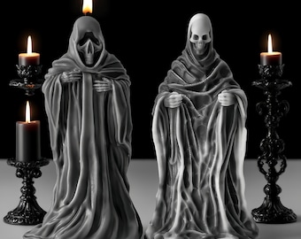 Molde de silicona para velas de Halloween - Molde para velas de calavera fantasma - Molde para velas de Halloween - Molde para figuras de calavera humana DIY - Molde de yeso para aromaterapia