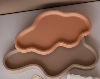 Vassoio irregolare stampo in silicone-vassoio nuvola stampo in cemento-gesso/cemento/vassoio per candele Raysin stampo-vassoio portaoggetti in resina epossidica stampo-vassoio per gioielli fai da te