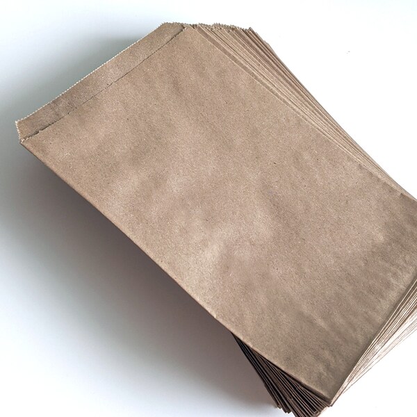 Flat Merchandise Paper Bags 6" x 9" | Kraft |  Biodegradable | Recyclable